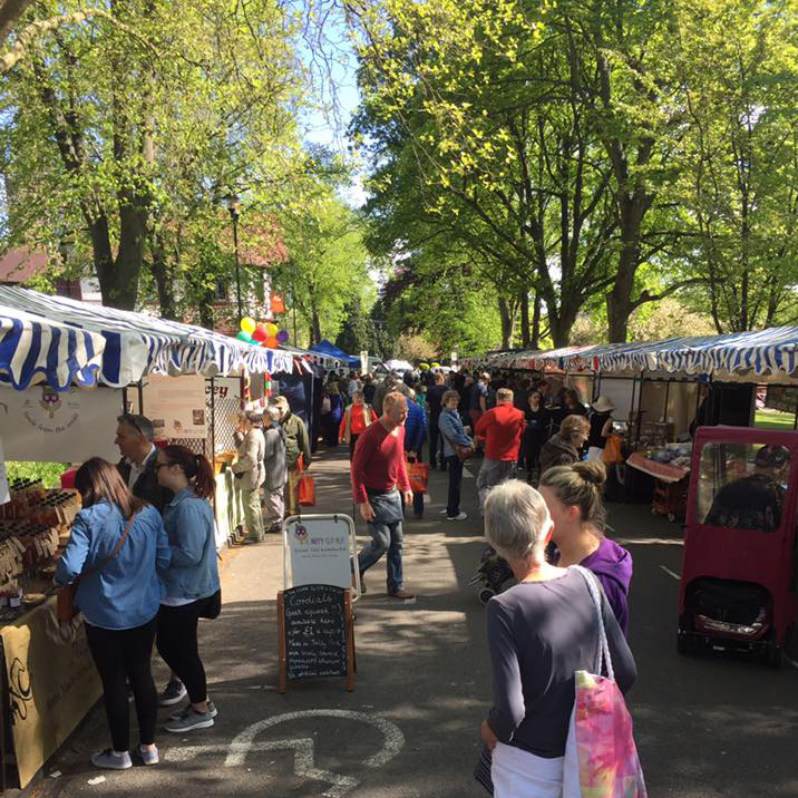 The market on a sunny day